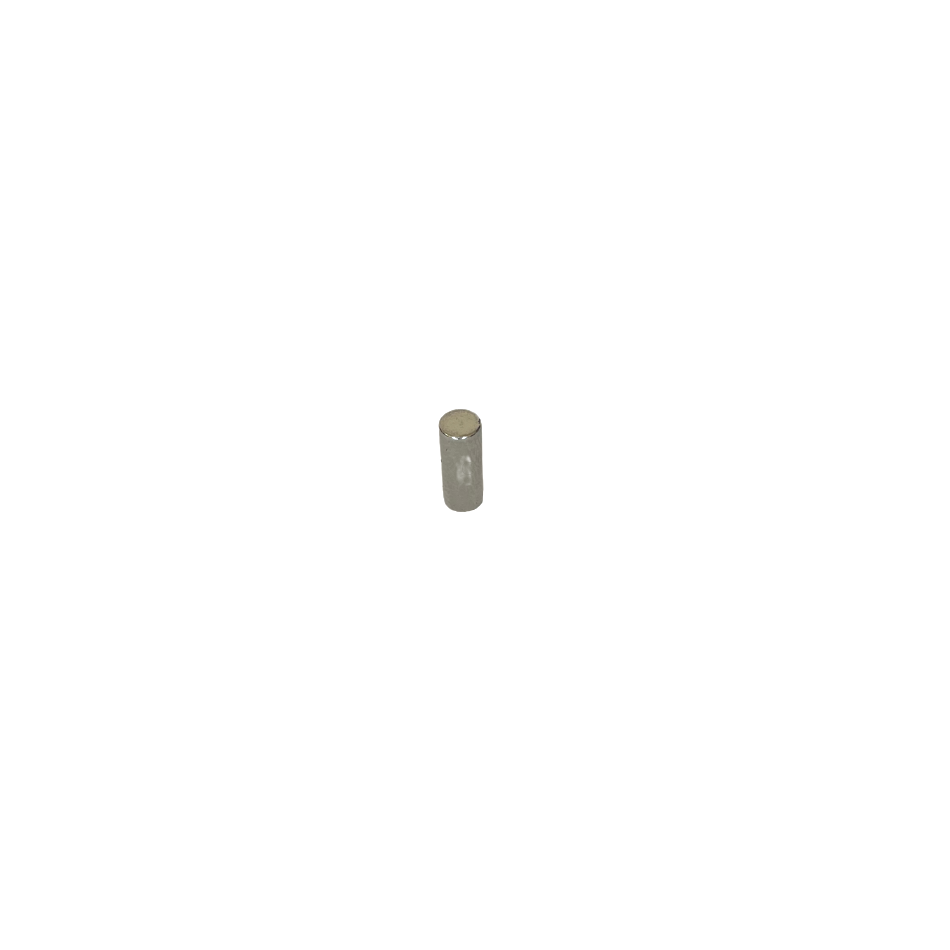 Imán de Neodimio en forma de cilindro. Medidas: 6x12 mm. Potencia: 4720 Gauss aprox.