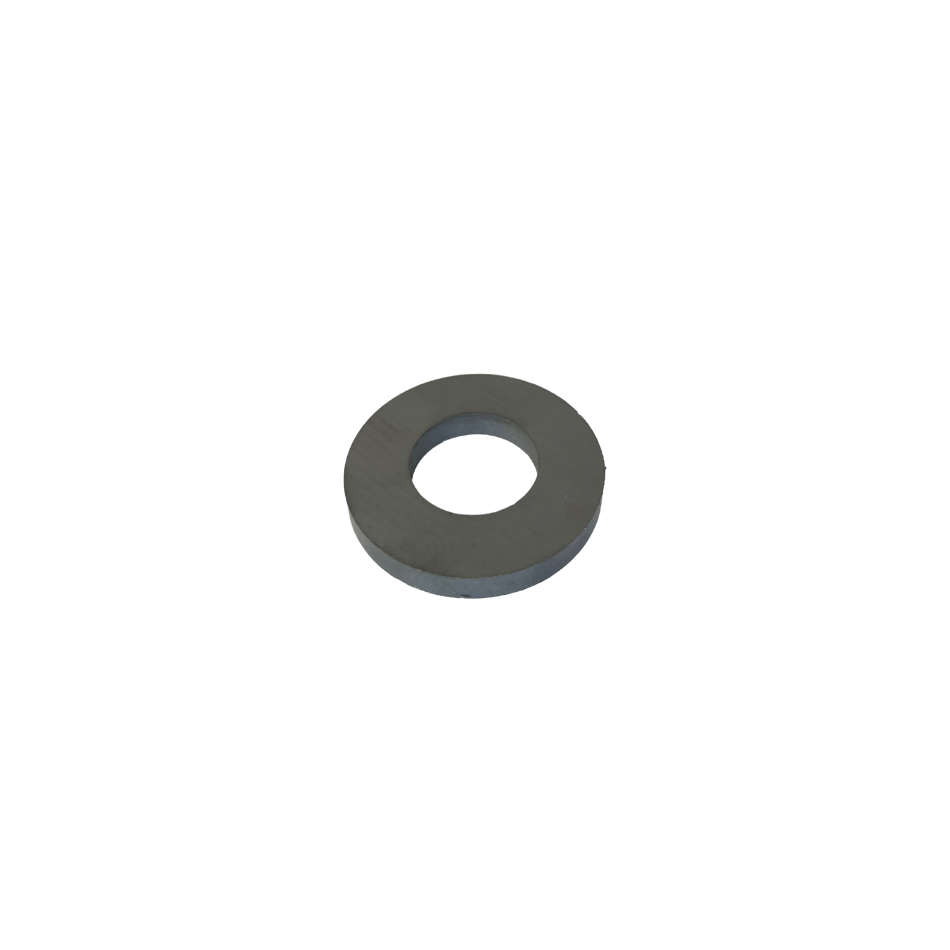 Imán Cerámico en forma de anillo. Medidas: 50x25x6 mm. Potencia: 1200 Gauss aprox.