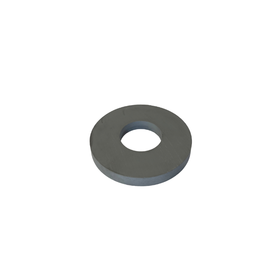 Imán Cerámico en forma de anillo. Medidas: 60x25x7 mm. Potencia: 1240 Gauss aprox.
