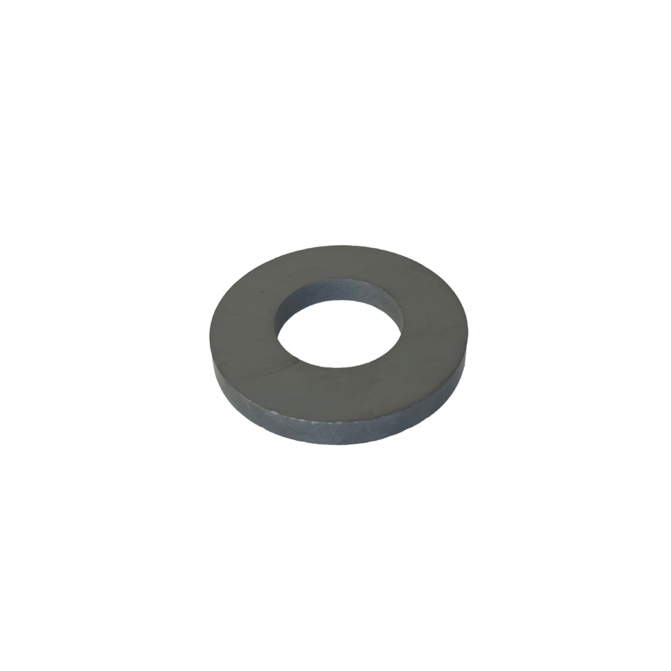 Imán Cerámico en forma de anillo. Medidas: 60x30x7 mm. Potencia: 1240 Gauss aprox.